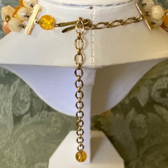 1960's Three Strand Bead Necklace - Picture 5 of 7